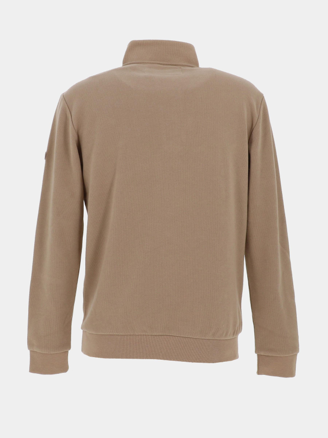 Sweat à col zippé selanic beige homme - Benson & Cherry