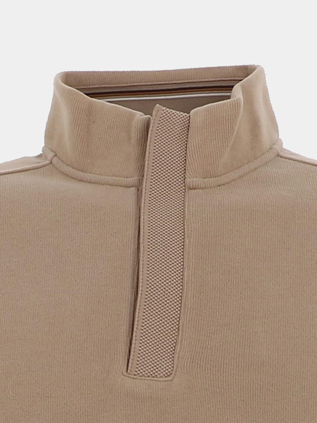 Sweat à col zippé selanic beige homme - Benson & Cherry