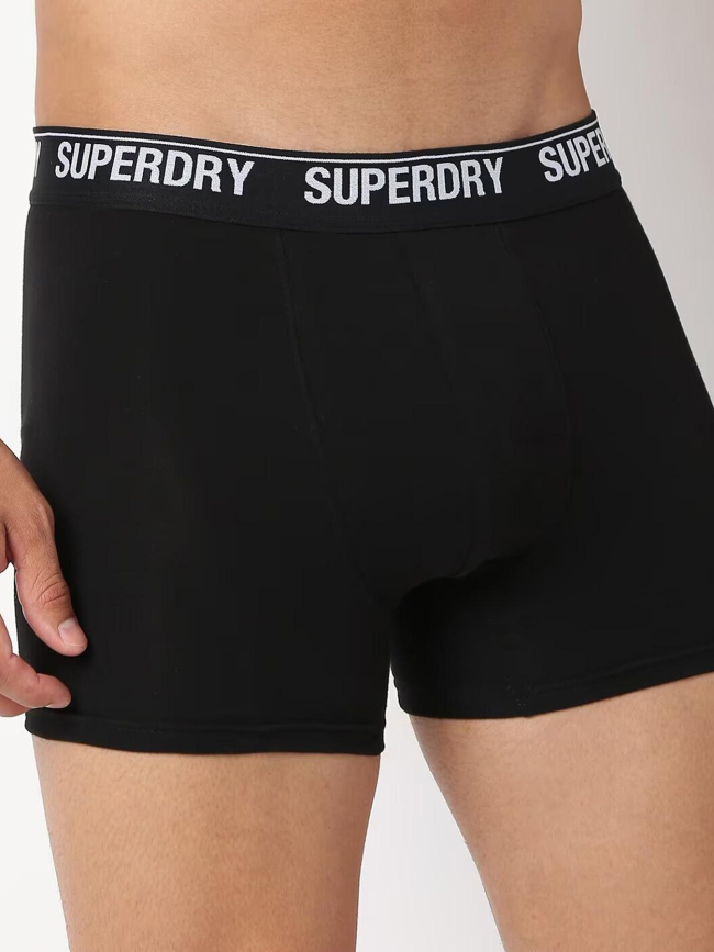 Pack de 3 boxers logo noir homme - Superdry