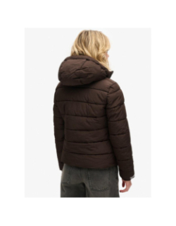 Doudoune à capuche spirit sports marron femme - Superdry