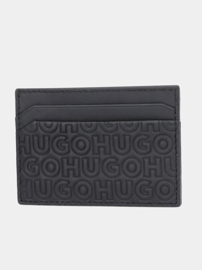 Porte-cartes à multiples logos reliefs noir homme - Hugo