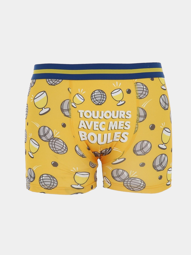 Boxer passion pétanque jaune homme - Stc
