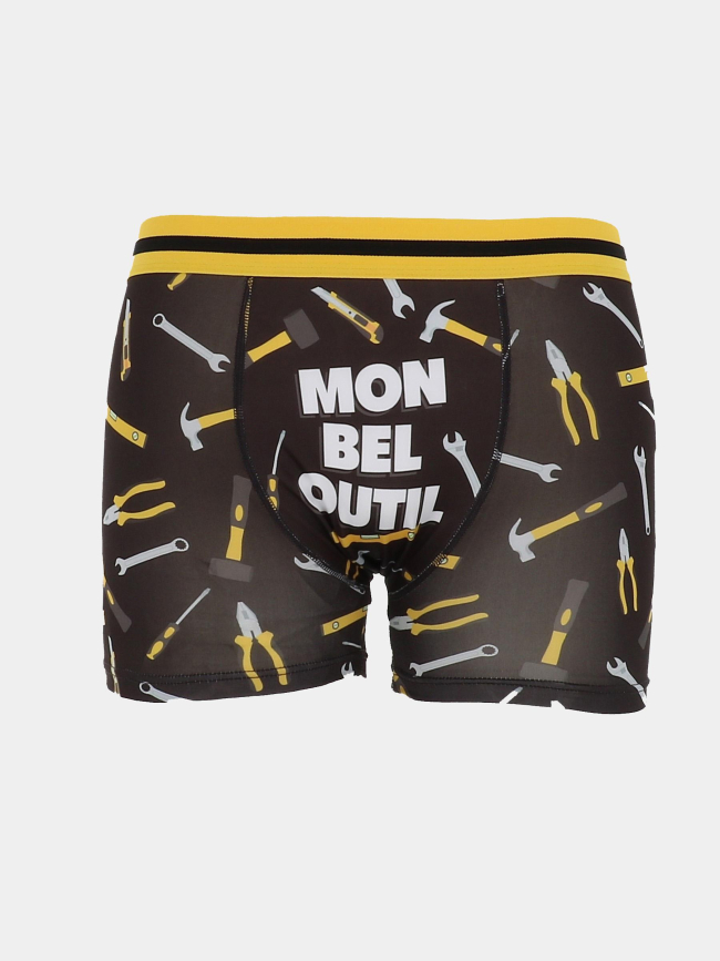 Boxer passion bricolage noir jaune homme - Stc
