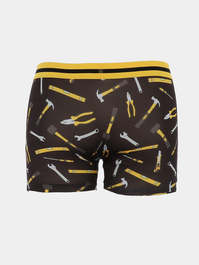 Boxer passion bricolage noir jaune homme - Stc