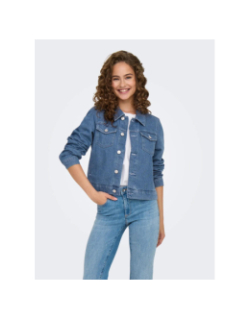 Veste en jean rillo bleu femme - Only