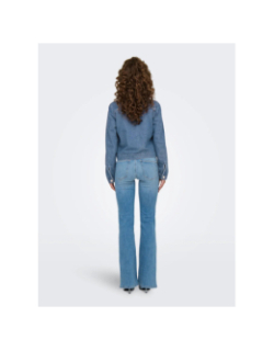Veste en jean rillo bleu femme - Only