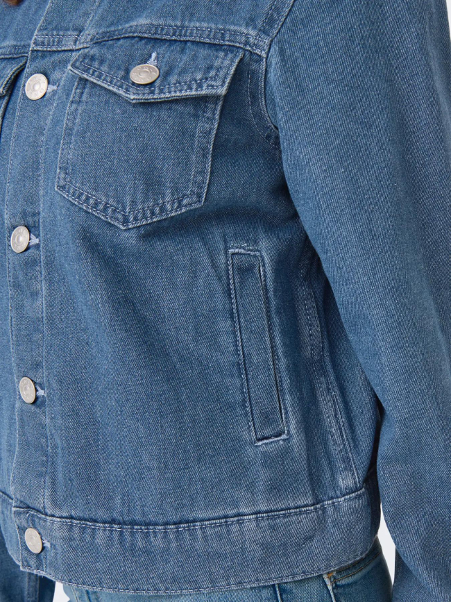 Veste en jean rillo bleu femme - Only