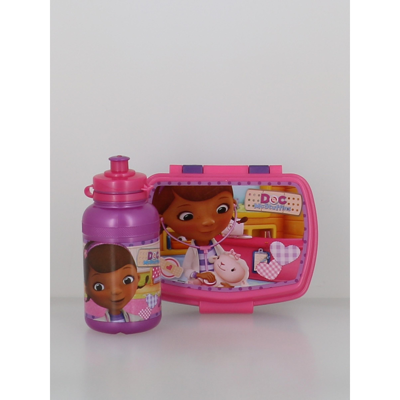 Boite à gouter et gourde doc mc stuffins rose enfant - Stc