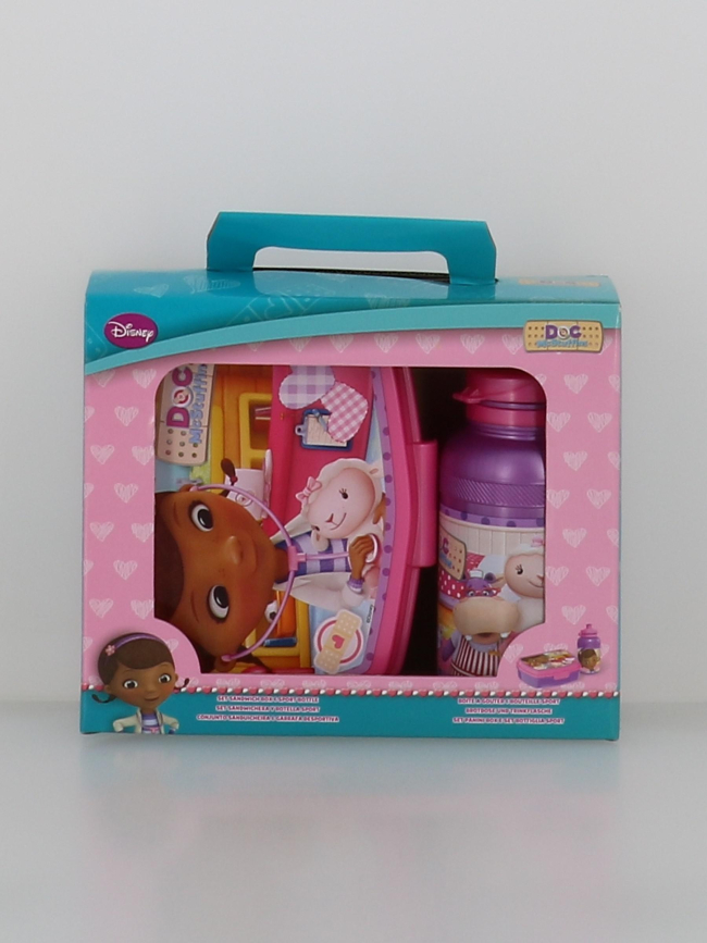 Boite à gouter et gourde doc mc stuffins rose enfant - Stc