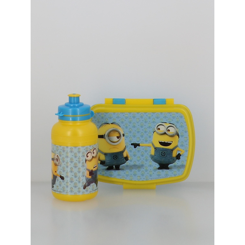Boite à gouter et gourde minions jaune enfant - Stc