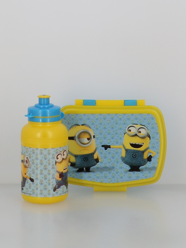 Boite à gouter et gourde minions jaune enfant - Stc