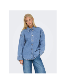 Chemise en jean oversized sophie bleu femme - Only