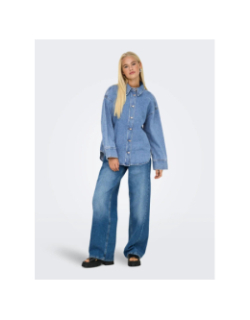 Chemise en jean oversized sophie bleu femme - Only