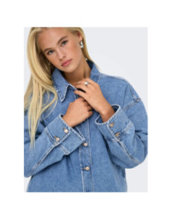 Chemise en jean oversized sophie bleu femme - Only