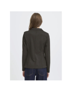 Veste blazer chevron jacquard kate marron femme - Ichi