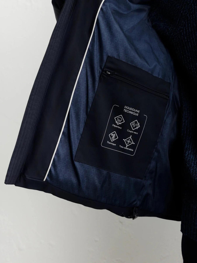 Doudoune courte à capuche redy bleu marine homme - Izac