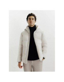 Doudoune courte à capuche redy beige homme - Izac