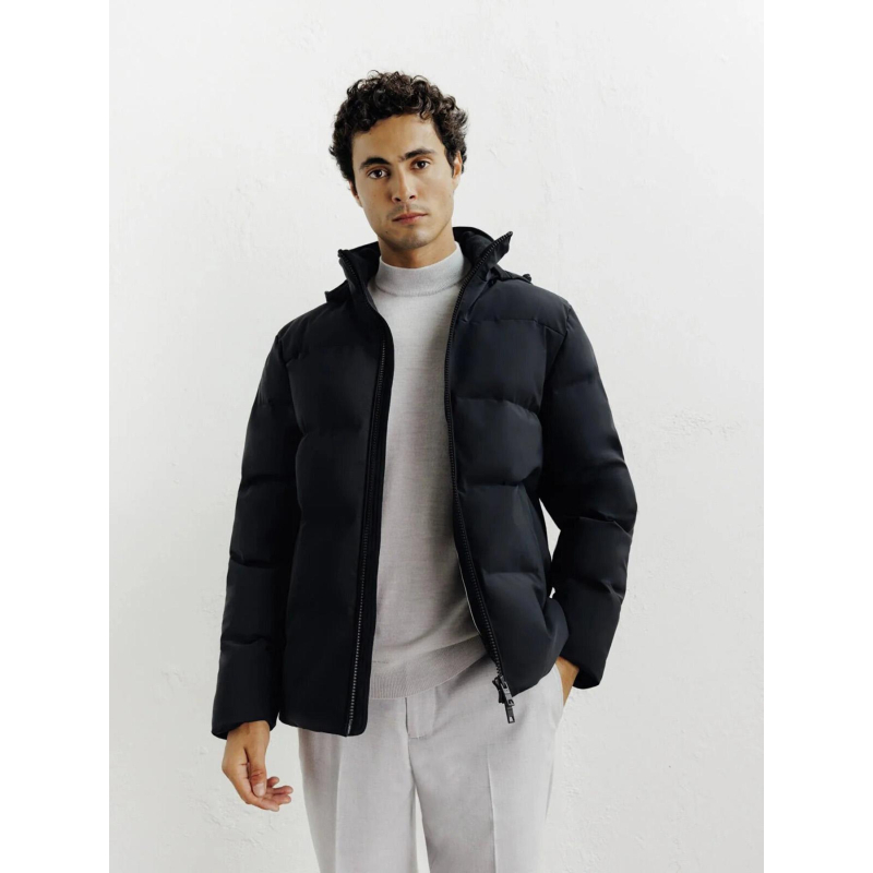 Doudoune courte à capuche redy noir homme - Izac