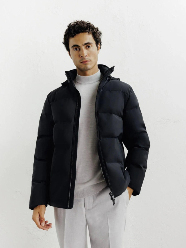 Doudoune courte à capuche redy noir homme - Izac