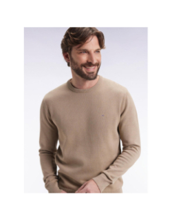 Pull à col rond edinburgh beige homme - Eden Park
