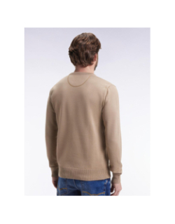 Pull à col rond edinburgh beige homme - Eden Park