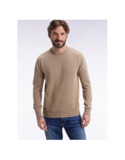 Pull à col rond edinburgh beige homme - Eden Park