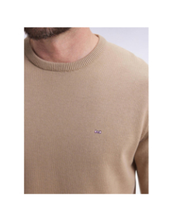 Pull à col rond edinburgh beige homme - Eden Park