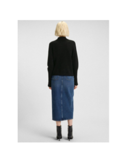 Pull en maille surpio noir femme - Hugo