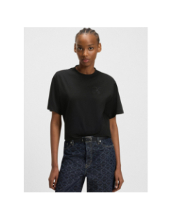 T-shirt à manches courtes vintage noir femme - Hugo