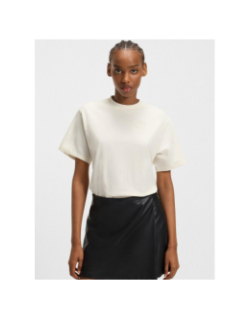 T-shirt à manches courtes vintage blanc femme - Hugo