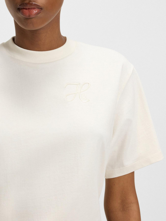 T-shirt à manches courtes vintage blanc femme - Hugo