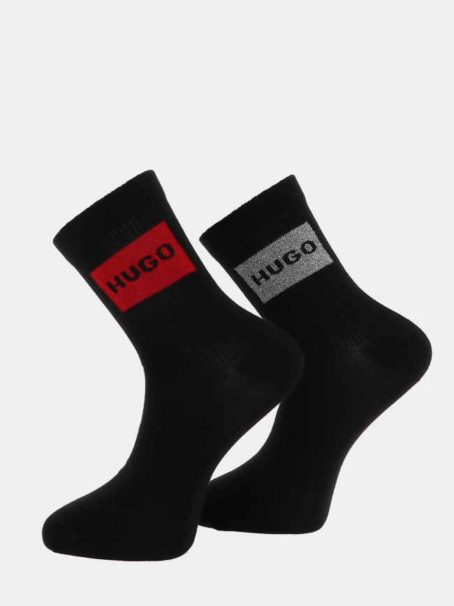 Coffret cadeau deux paires de chaussettes noir homme - Hugo