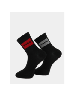 Coffret cadeau deux paires de chaussettes noir homme - Hugo