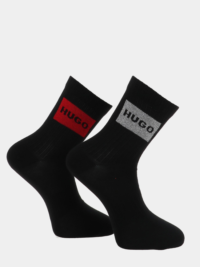 Coffret cadeau deux paires de chaussettes noir homme - Hugo