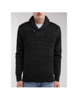 Pull robin noir chiné homme - Teddy Smith