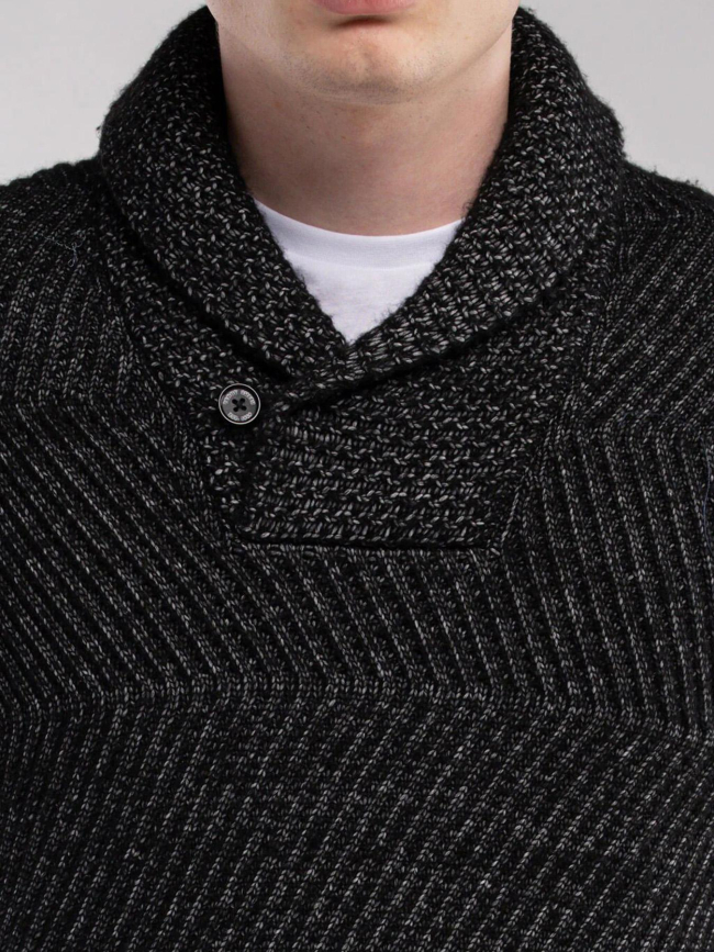 Pull robin noir chiné homme - Teddy Smith