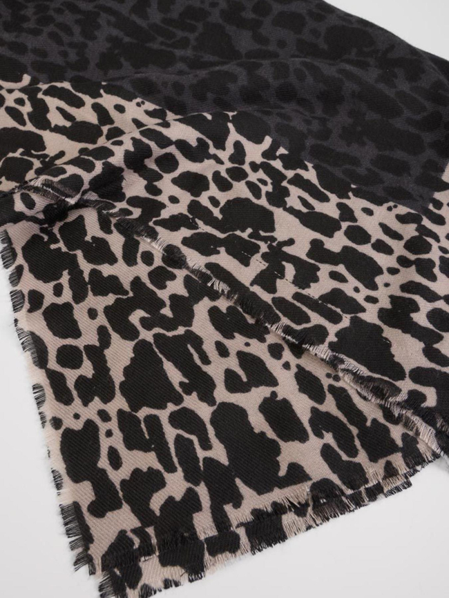 Echarpe léopard bicolore marta noir femme - Le Temps Des Cerises