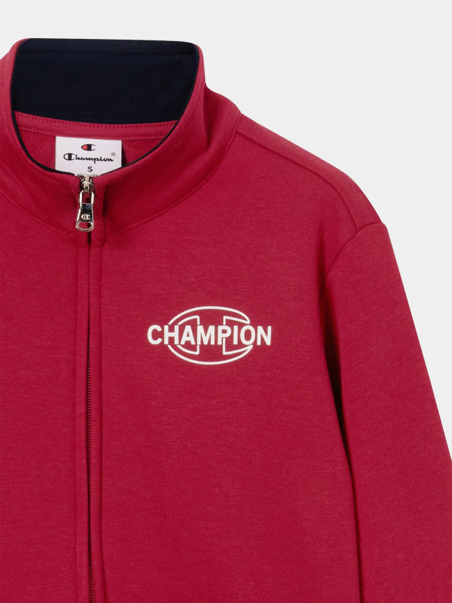 Ensemble sweat zippé et jogging bordeaux noir enfant - Champion