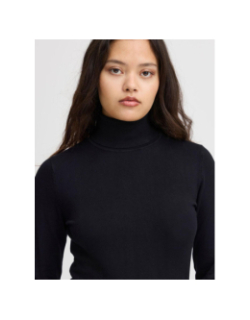 Pull fin col roulé mafa noir femme - Ichi