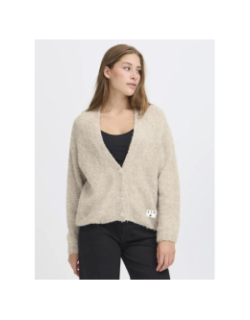 Gilet cardigan blarisa beige femme - Ichi