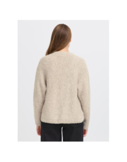 Gilet cardigan blarisa beige femme - Ichi