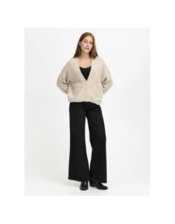 Gilet cardigan blarisa beige femme - Ichi