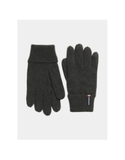 Gants en maille à logo essential gris homme - Superdry