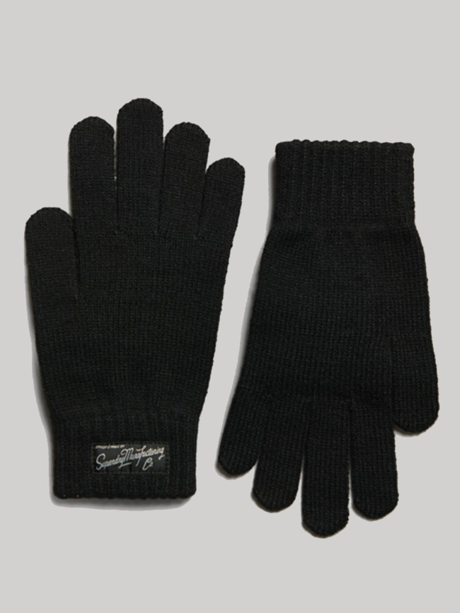 Gants vintage classic new jet noir homme - Superdry
