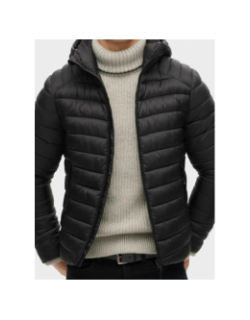 Veste matelassée à capuche fuji noir homme - Superdry