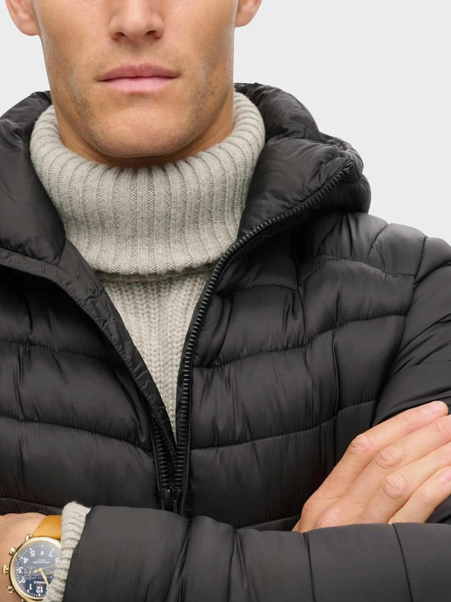 Veste matelassée à capuche fuji noir homme - Superdry