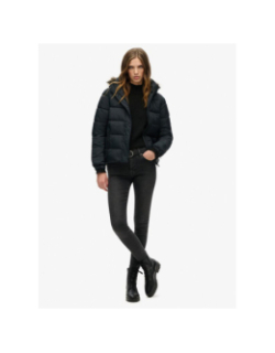 Veste courte à capuche mi-épaisse noir femme - Superdry
