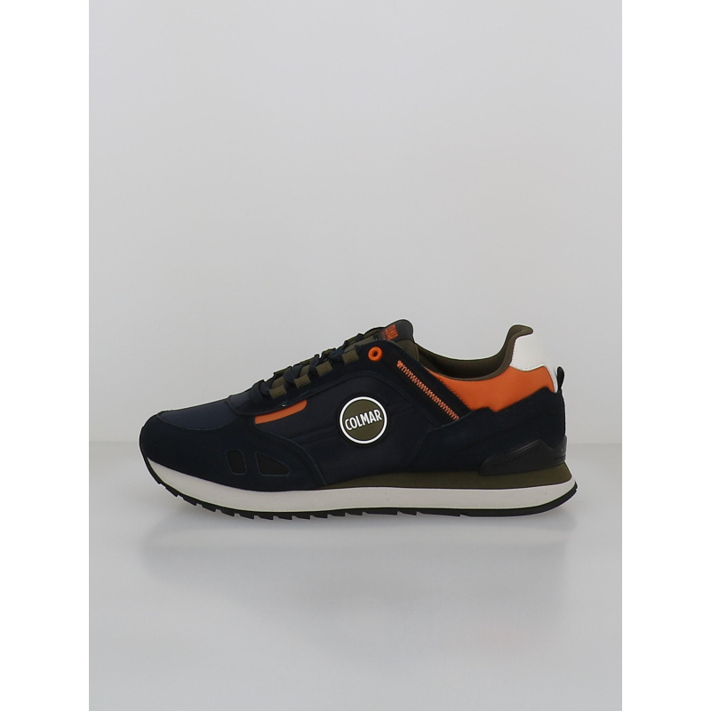 Baskets travis sport colors bleu marine kaki orange homme - Colmar
