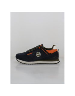 Baskets travis sport colors bleu marine kaki orange homme - Colmar