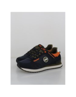 Baskets travis sport colors bleu marine kaki orange homme - Colmar